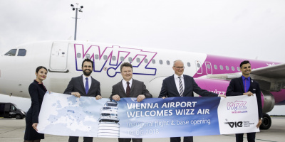 Wizz Air откри официално своята нова база във Виена