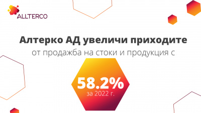 Алтерко АД надхвърли прогнозния ръст на приходите от продажби за 2022 г.