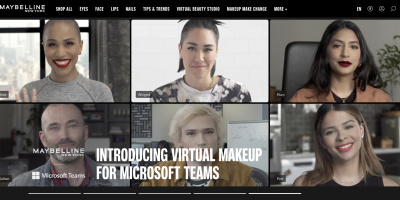 Готови с един клик: Maybelline представя първото приложение за виртуален грим в Microsoft Teams