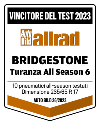 Bridgestone Turanza All Season 6 победител в теста за всесезонни гуми за SUV 2023 на Auto Bild Allrad