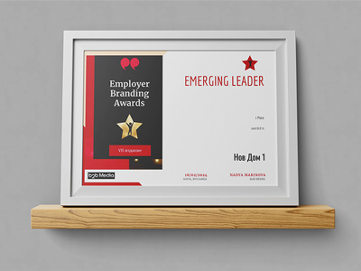 Нов Дом 1 отличен с наградата за „Emerging Leader“ на Employer Branding Awards 2024