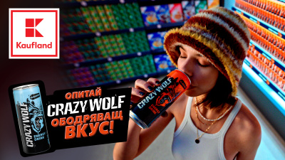 Енергийните напитки Crazy Wolf ексклузивно в Kaufland само за 49 ст.