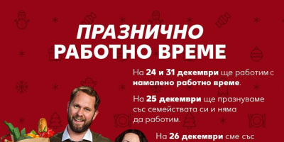 Работно време на хипермаркети Kaufland по време на празниците