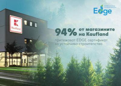 94% от магазините на Kaufland вече притежават EDGE сертификат за устойчиво строителство